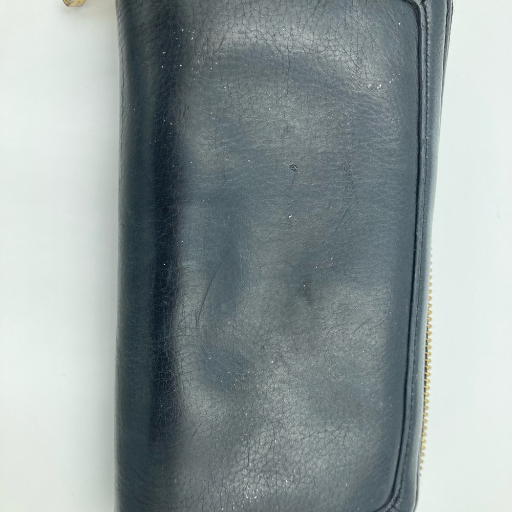 Tory Burch black leather wallet. - Picture 3 of 7